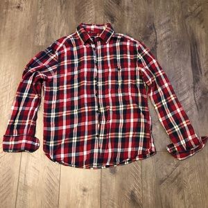 GAP red Plaid button Down Shirt